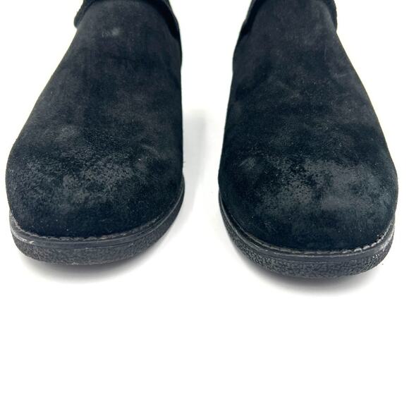 ABEO Blaine Black Suede Boot Shearling Tassel Size 8 - Picture 2 of 11